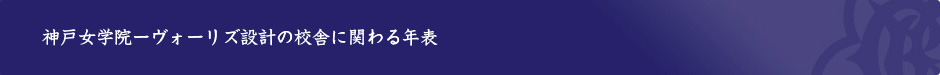 神戸女学院ーヴォーリズ設計の校舎に関わる年表