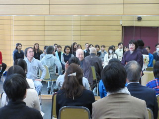 左：島崎教授　中央：梅若氏　右：西尾講師
